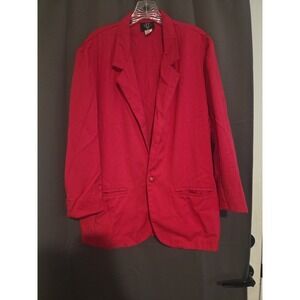 PI LA Hot Pink Blazer, Women's Large Jacket, Single Button, Casual Work Office